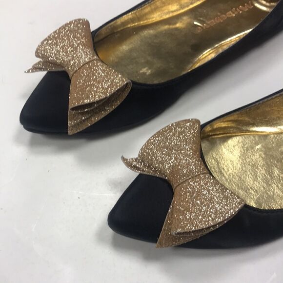 - Misbehave satin black flats with bows.   Size 7.5 - Picture 7 of 7